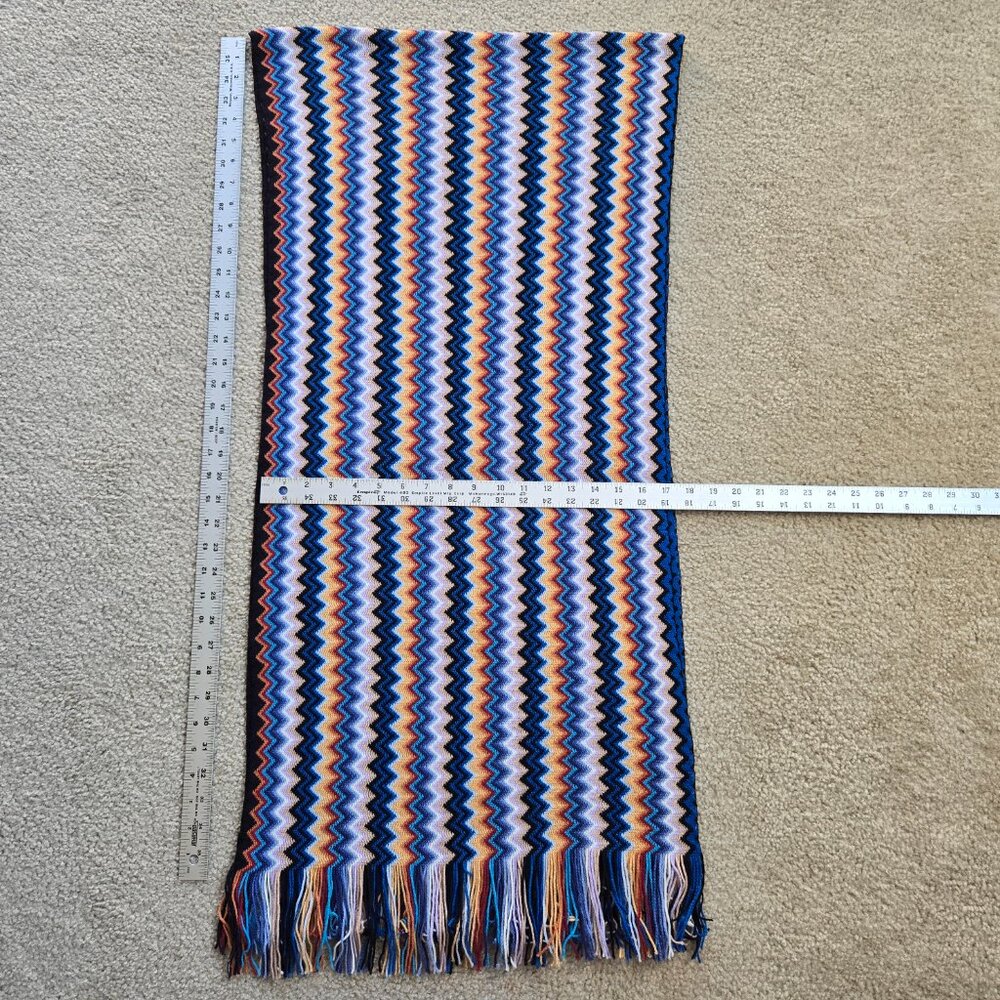 Missoni Vibrant Zig Zag Scarf in Perfect Condition Wool Blend - Picture 6 of 6